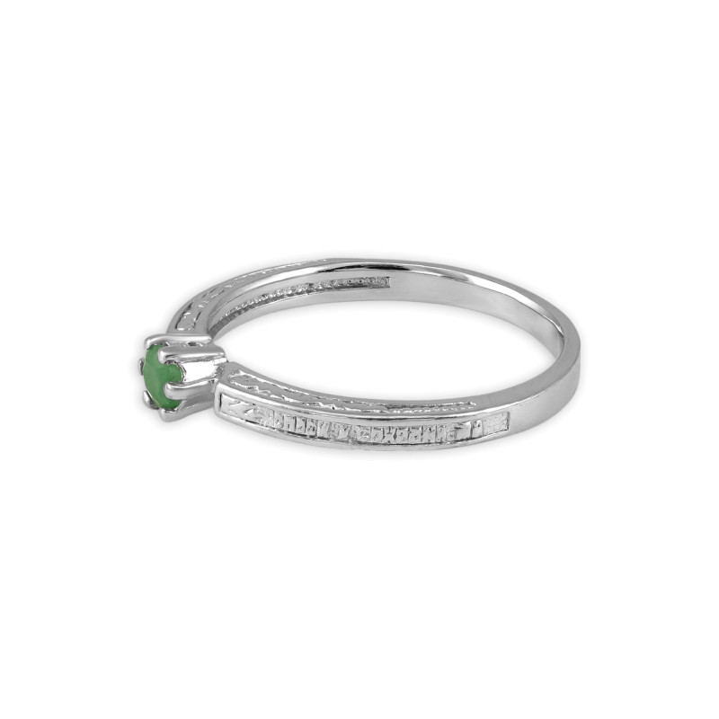 Серебряное кольцо с изумрудом