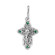 Серебряный крест с изумрудами