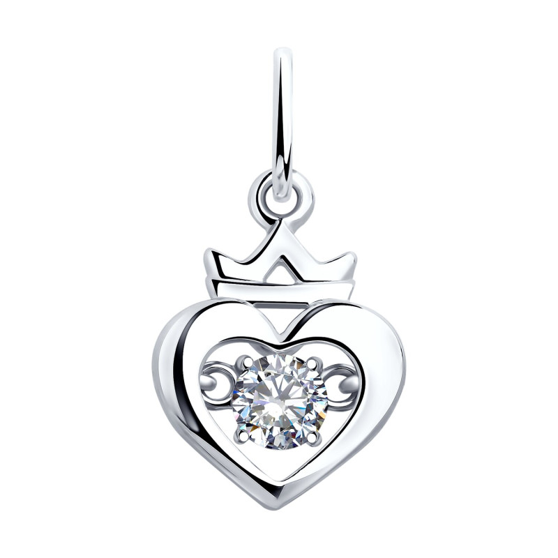 Подвеска серебряная с фианитом