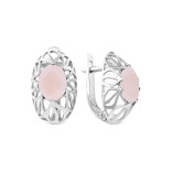 Серьги из серебра с кварцем