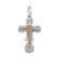 Серебряный крест с золотым распятьем