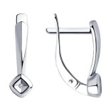 Серебряные серьги с бриллиантами