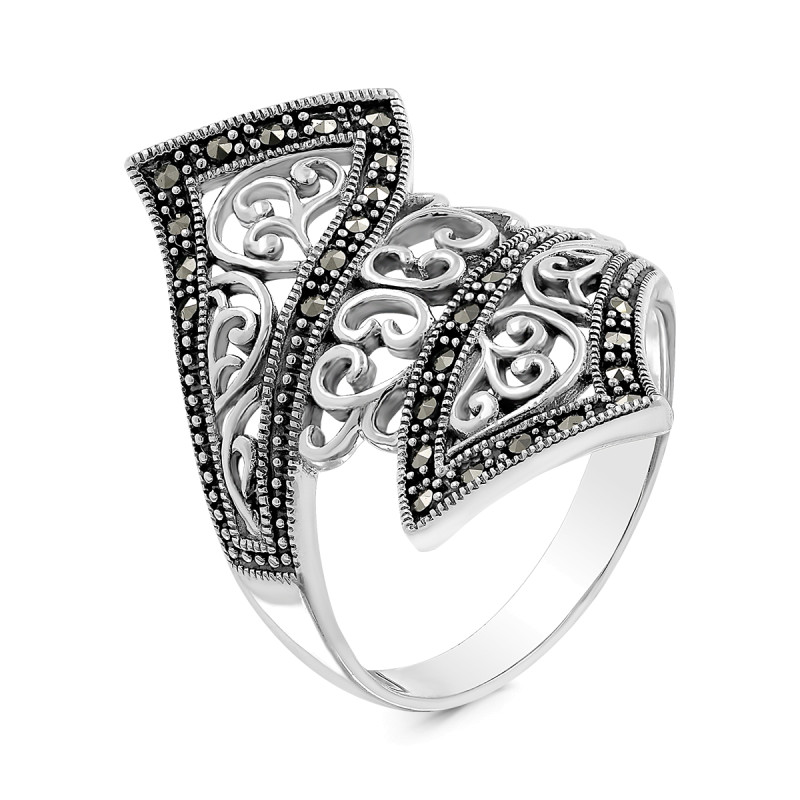 Кольцо с марказитом