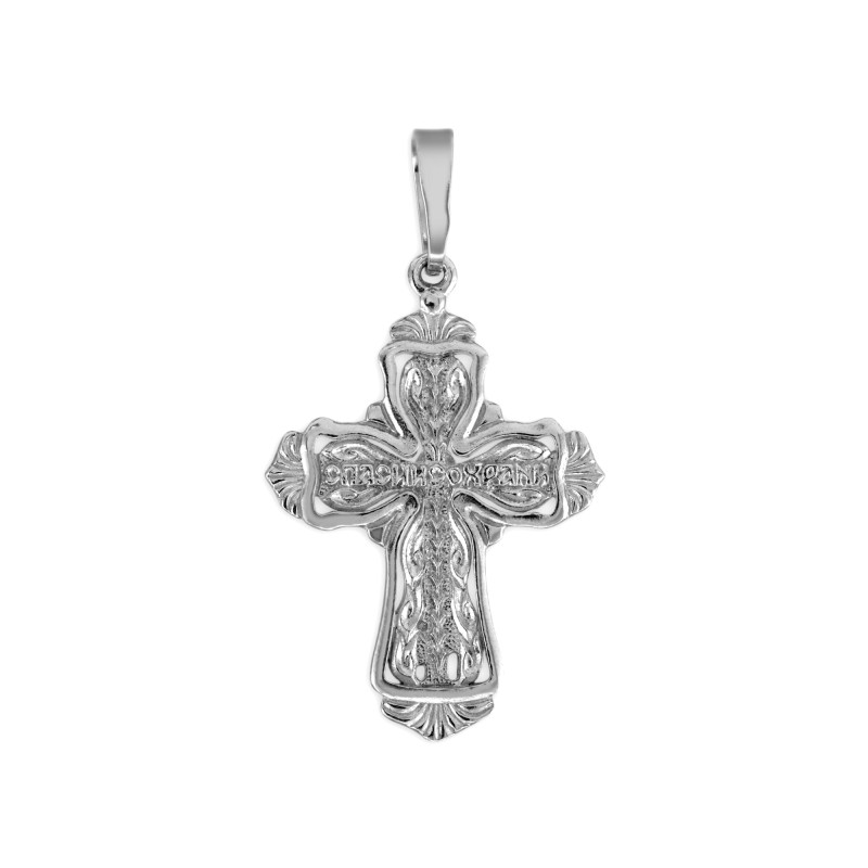 Крестик серебряный "Спаси и Сохрани"