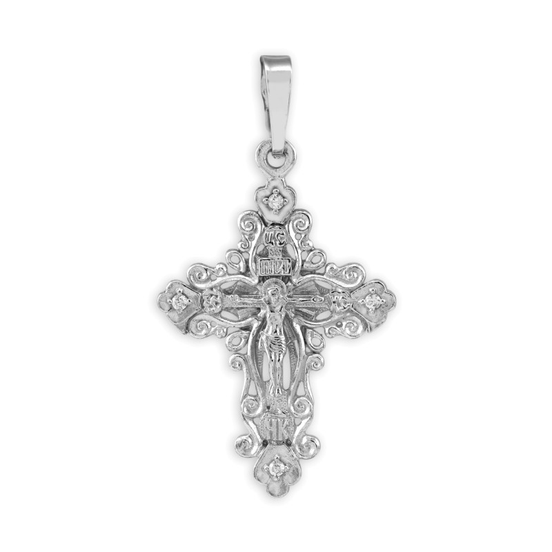 Крест из серебра с образом Пресвятой Богородицы