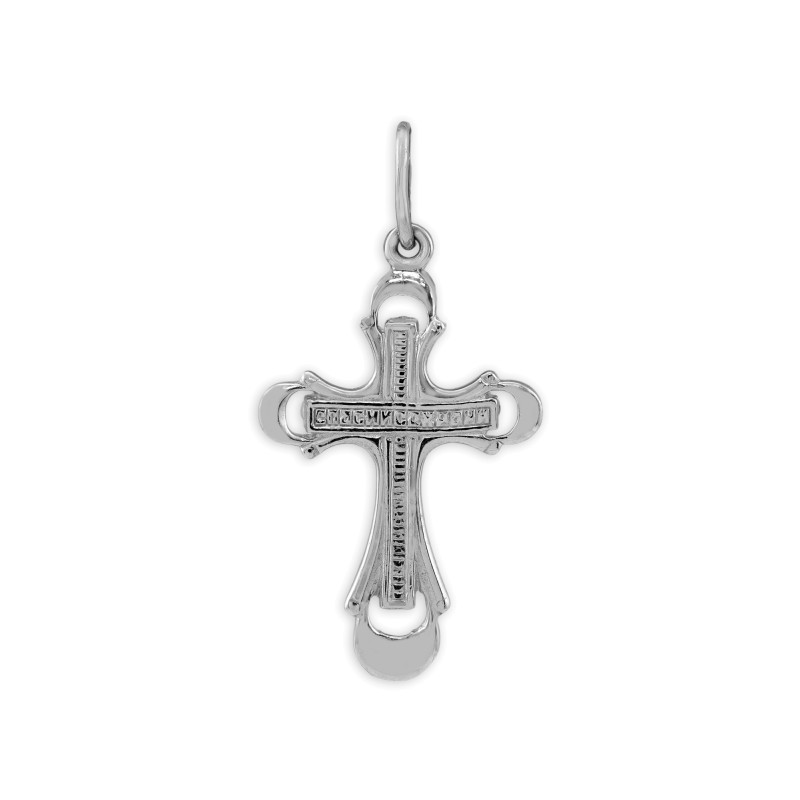 Серебряный крест с изумрудами