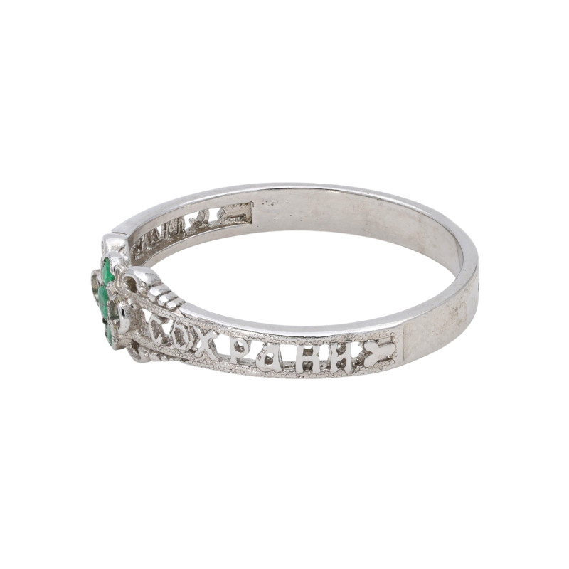 Серебряное кольцо с изумрудом