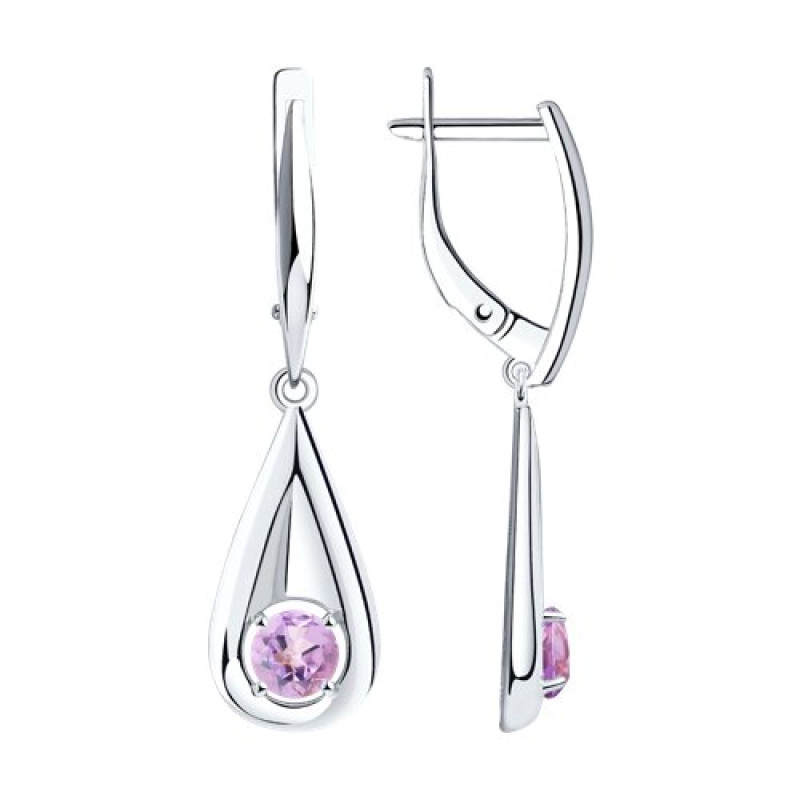 Серьги с аметистами