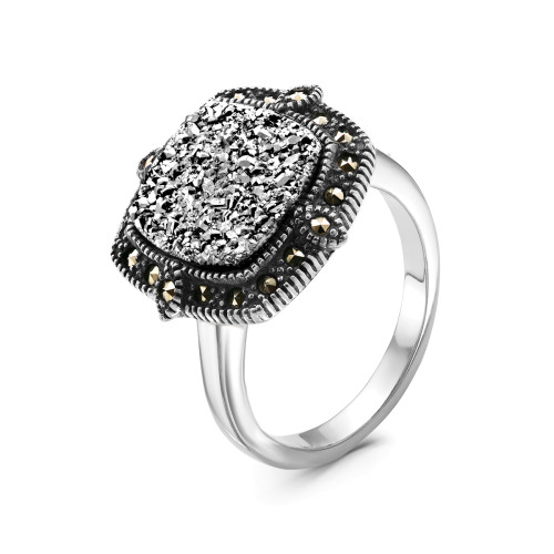 Кольцо из серебра с марказитом