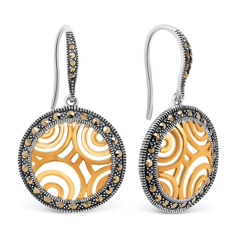 Серьги с марказитом