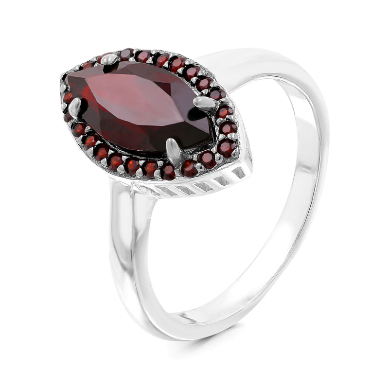 Кольцо с гранатами