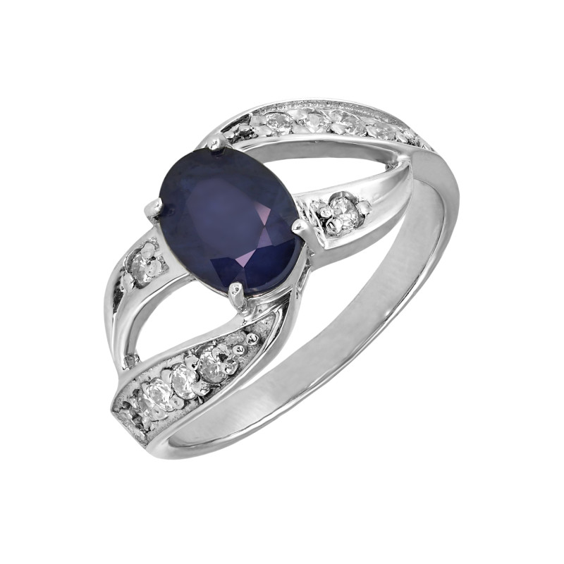 Серебряное кольцо с сапфиром