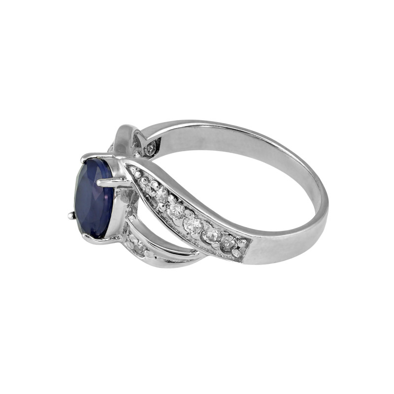 Серебряное кольцо с сапфиром