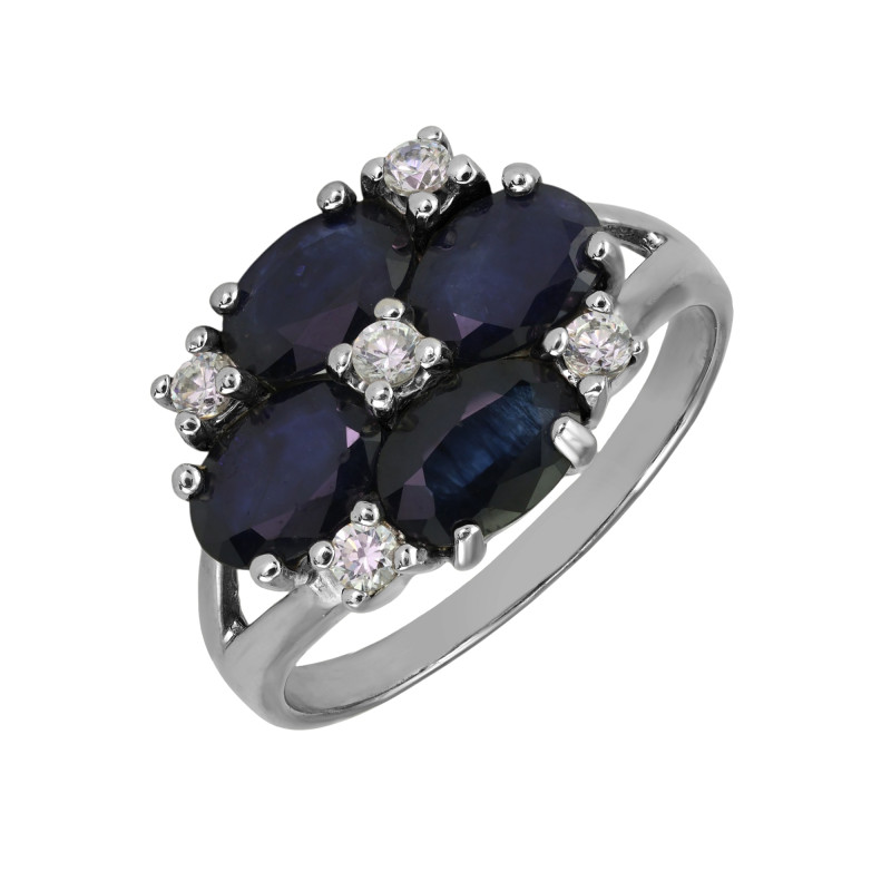 Серебряное кольцо с сапфиром 