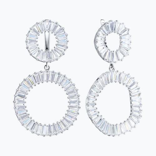 Серьги из серебра с фианитами