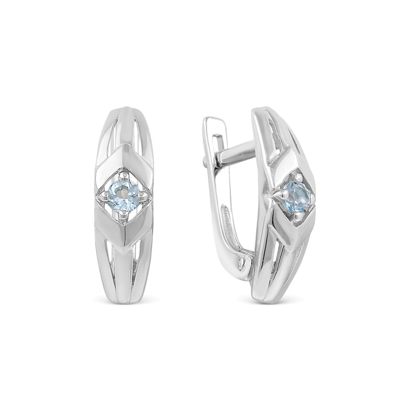 Серьги серебряные с топазом