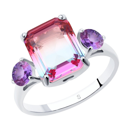 Серебряное кольцо с ситаллом