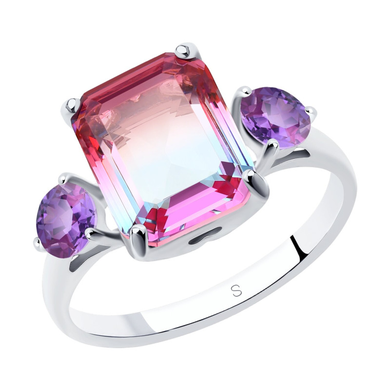 Серебряное кольцо с ситаллом