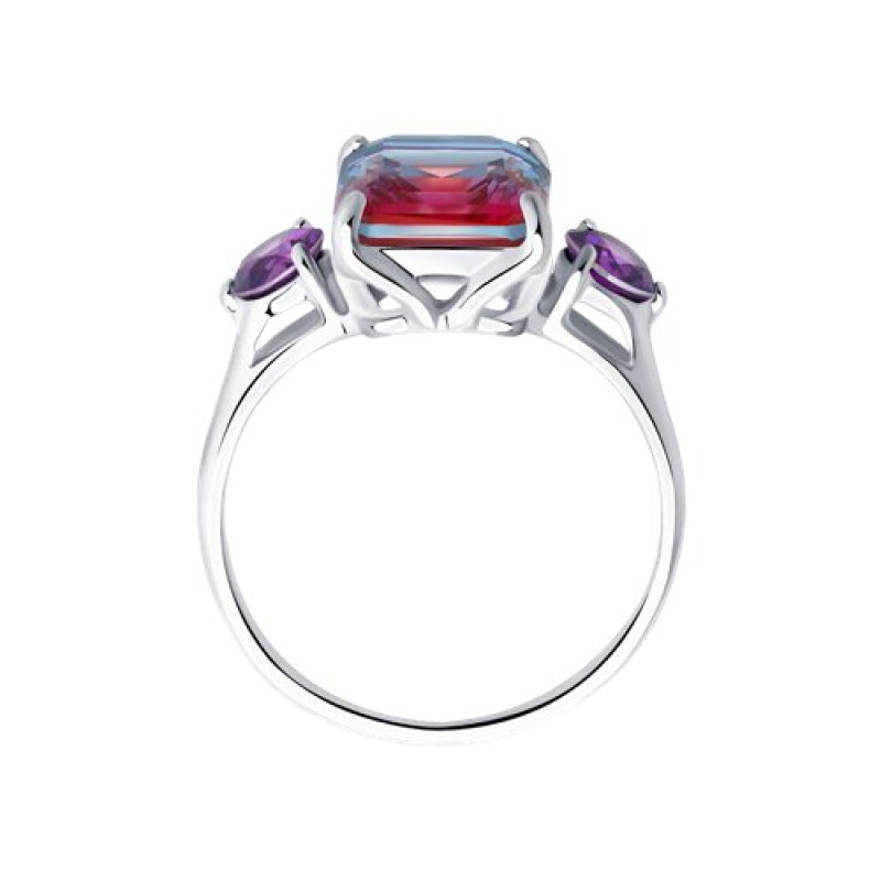 Серебряное кольцо с ситаллом