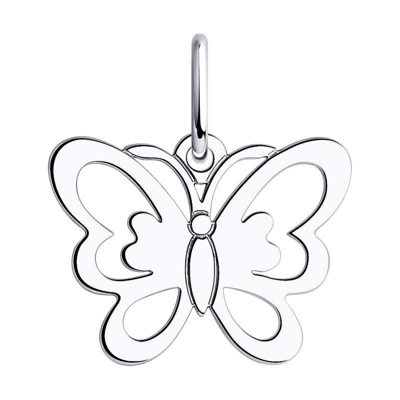 Серебряная подвеска бабочка
