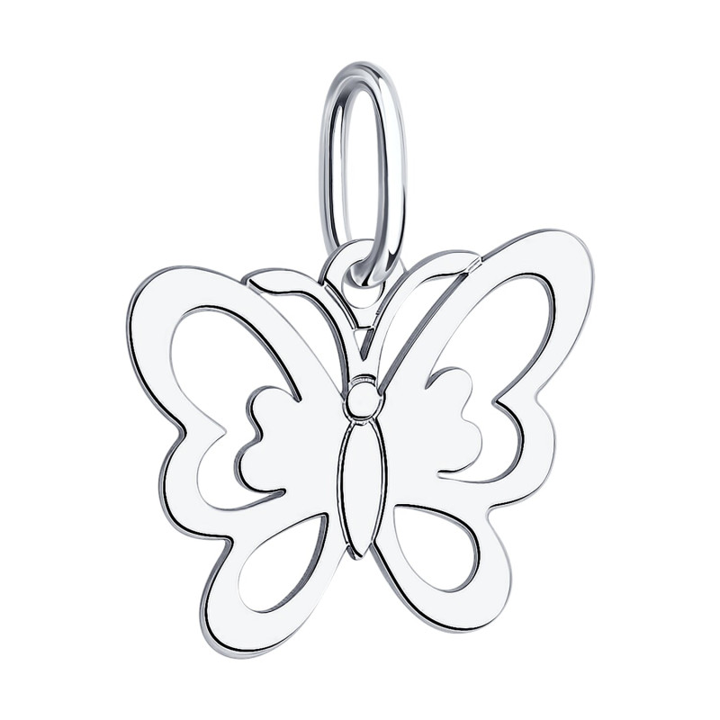 Серебряная подвеска бабочка