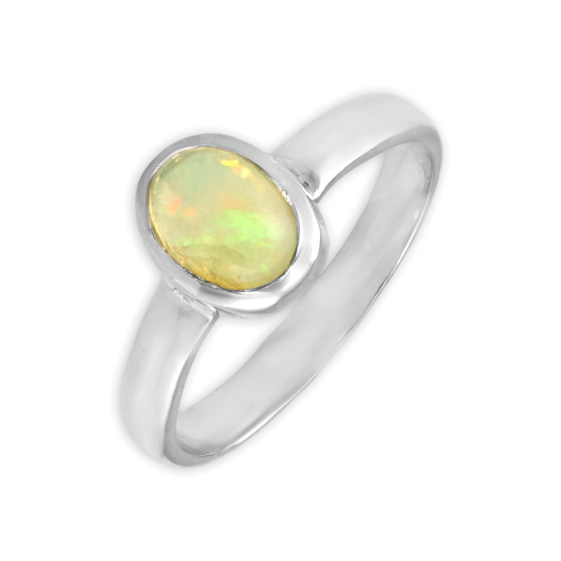Серебряное кольцо с натуральным опалом