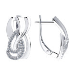 Серебряные серьги с фианитами