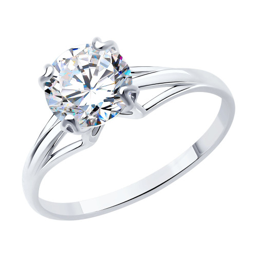 Серебряное кольцо с фианитом