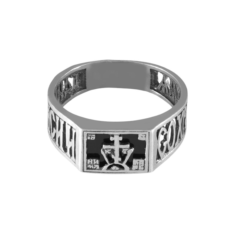 Серебряное кольцо с ониксом