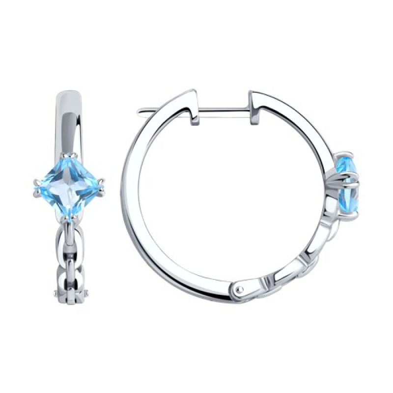 Серьги с топазом