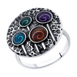 Кольцо из серебра с эмалью